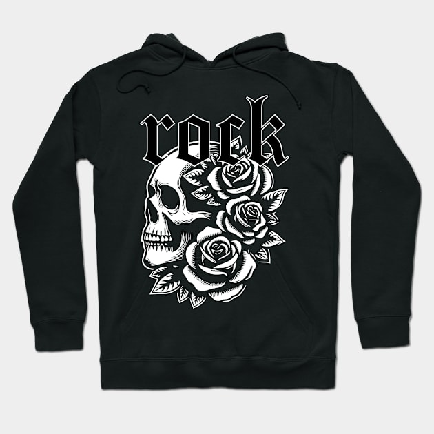 gothic rock skull Hoodie by lkn